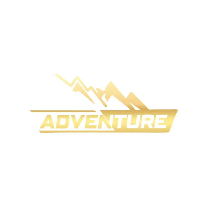 Adventure 4x4 Araba Sticker 17x17 Cm Gold