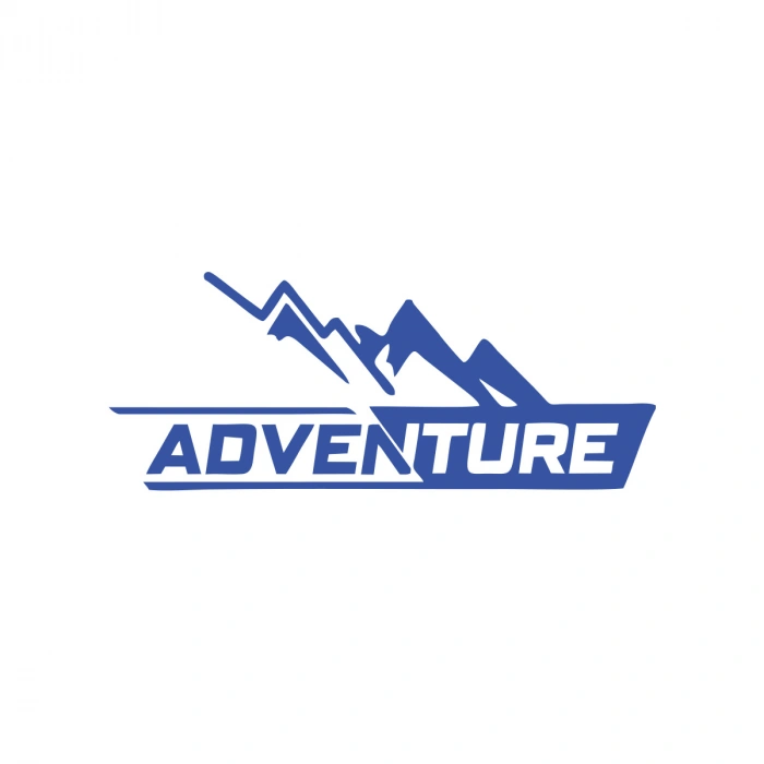 Adventure 4x4 Araba Sticker 17x17 Cm Mavi
