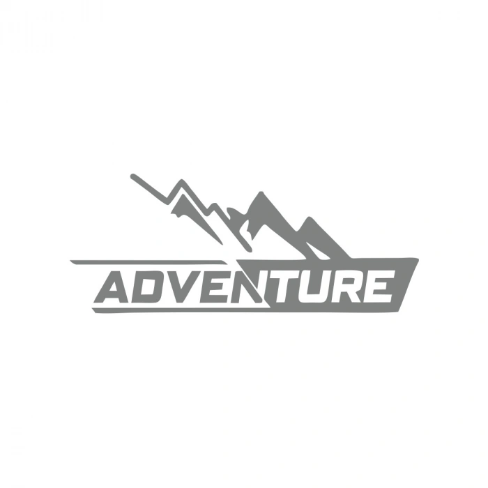 Adventure 4x4 Araba Sticker 17x17 Cm Gri