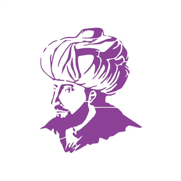 Fatih Sultan Mehmet Araba Sticker 17x17 Cm Mor