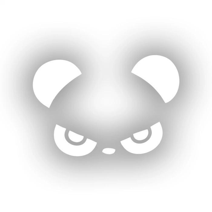 Kızgın Panda Araba Sticker 17x17 Cm Beyaz
