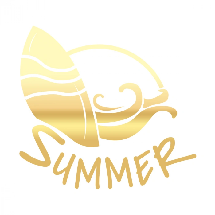 Summer Araba Sticker  17x17 Cm Gold