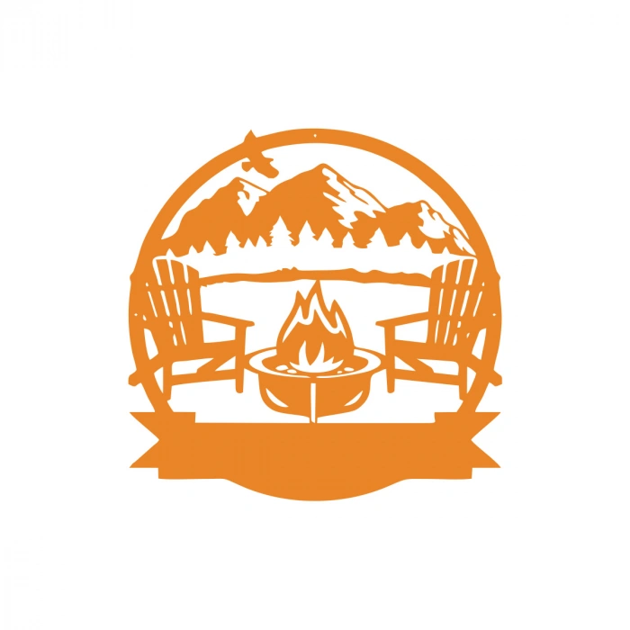 Kamp Araba Stickeri 17x17 Cm Turuncu