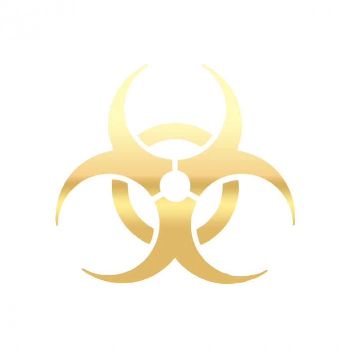 Kimyasal Amblemi Araba Sticker 17x17 Cm Gold