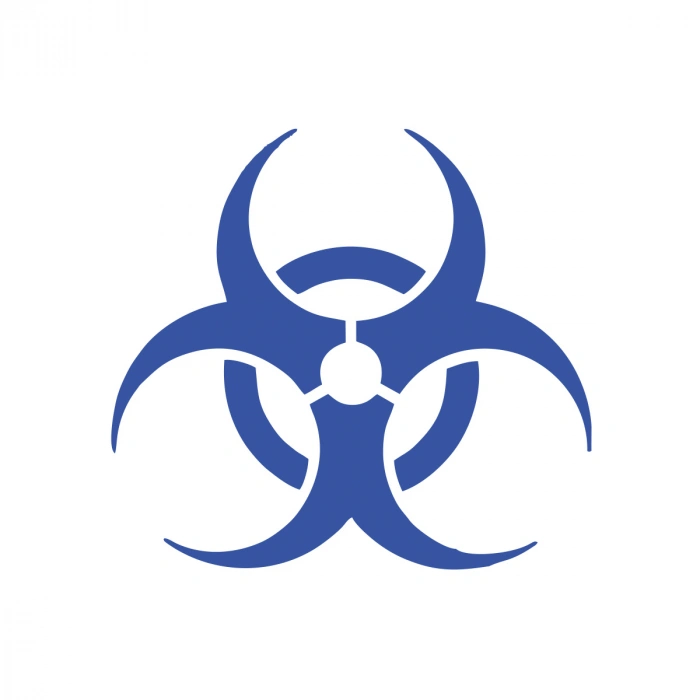 Kimyasal Amblemi Araba Sticker 17x17 Cm Mavi