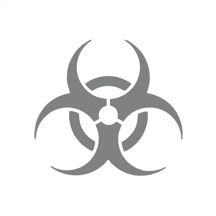 Kimyasal Amblemi Araba Sticker 17x17 Cm Gri