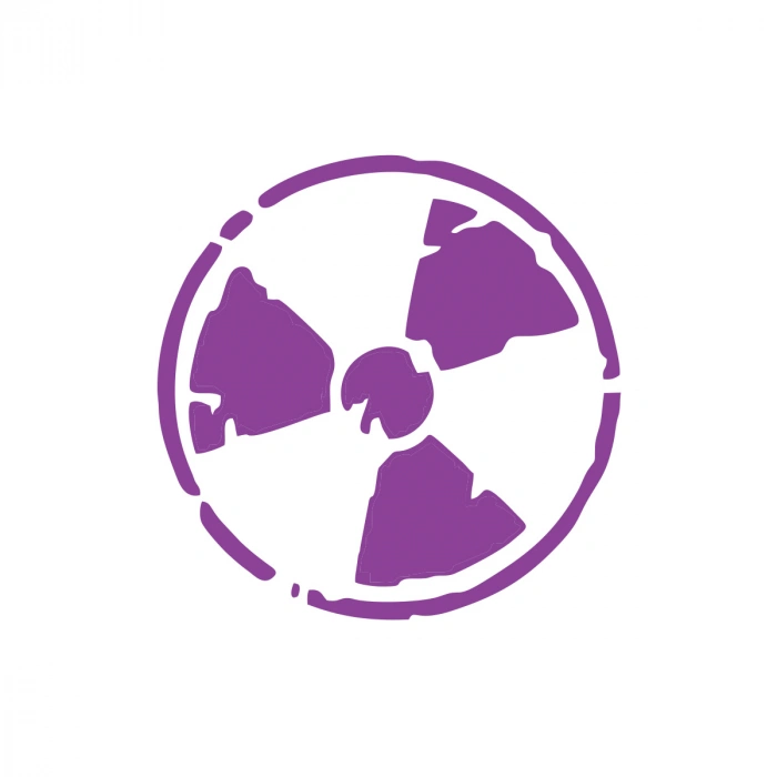 Tehlike İşareti Araba Sticker 17x17 Cm Mor