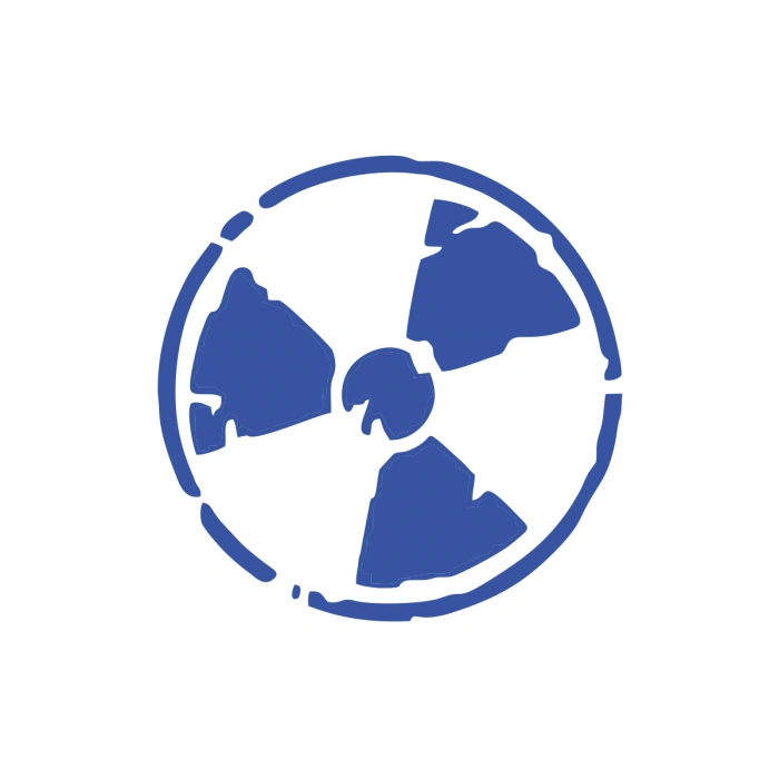 Tehlike İşareti Araba Sticker 17x17 Cm Mavi