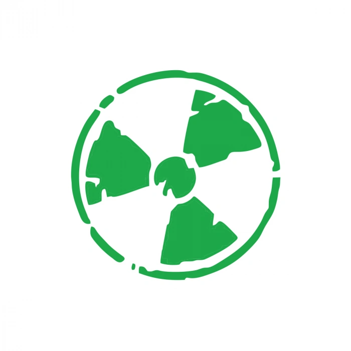 Tehlike İşareti Araba Sticker 17x17 Cm Yeşil