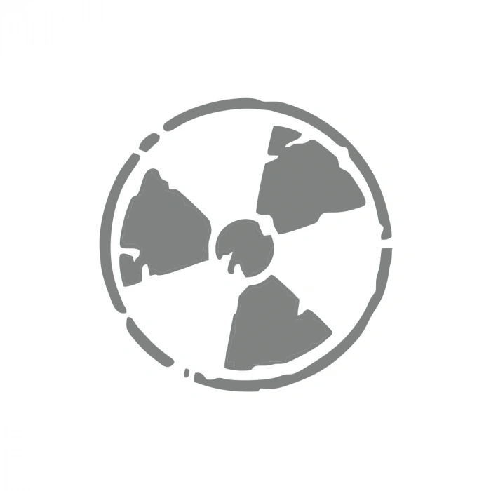 Tehlike İşareti Araba Sticker 17x17 Cm Gri