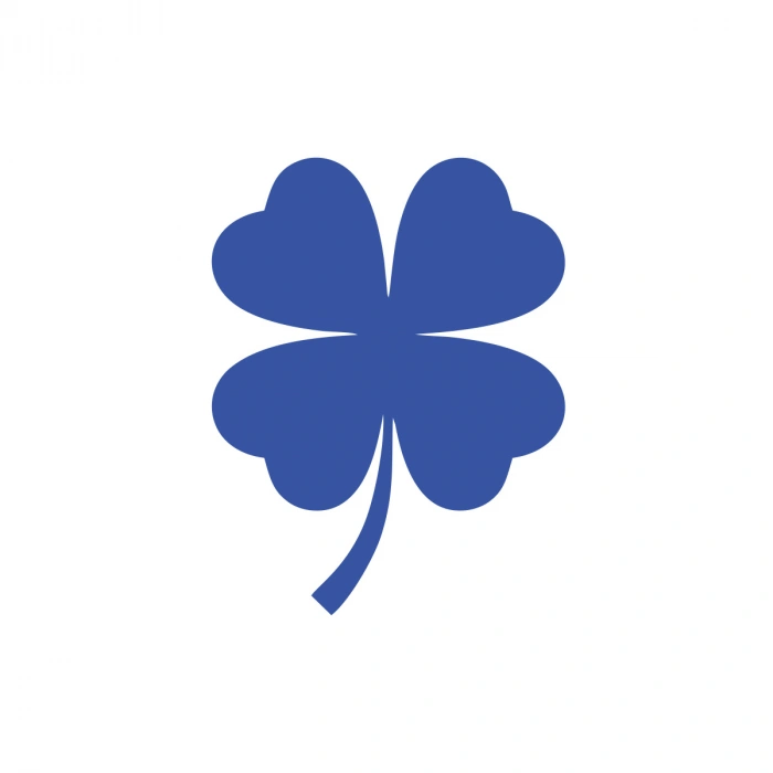 Dört Yaprak Yonca Araba Sticker 17x17 Cm Mavi