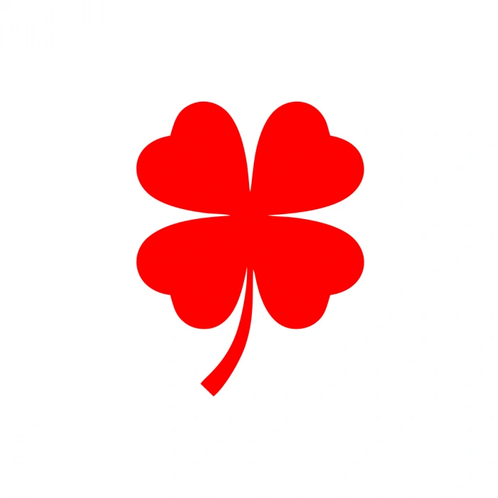 Dört Yaprak Yonca Araba Sticker 17x17 Cm Kırmızı