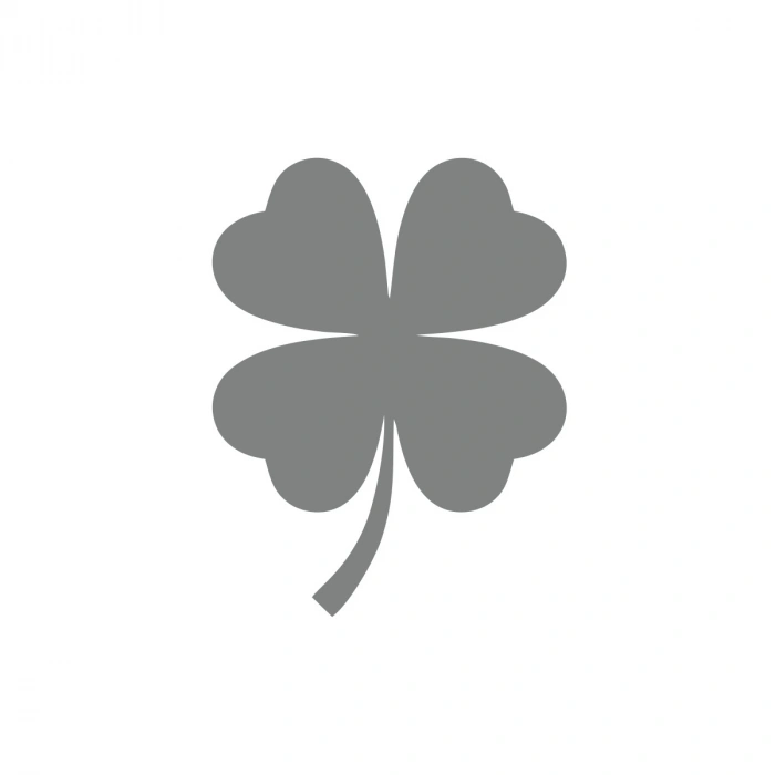 Dört Yaprak Yonca Araba Sticker 17x17 Cm Gri