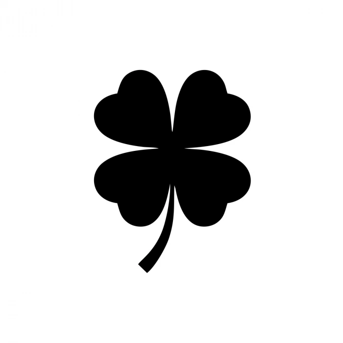 Dört Yaprak Yonca Araba Sticker 17x17 Cm Siyah