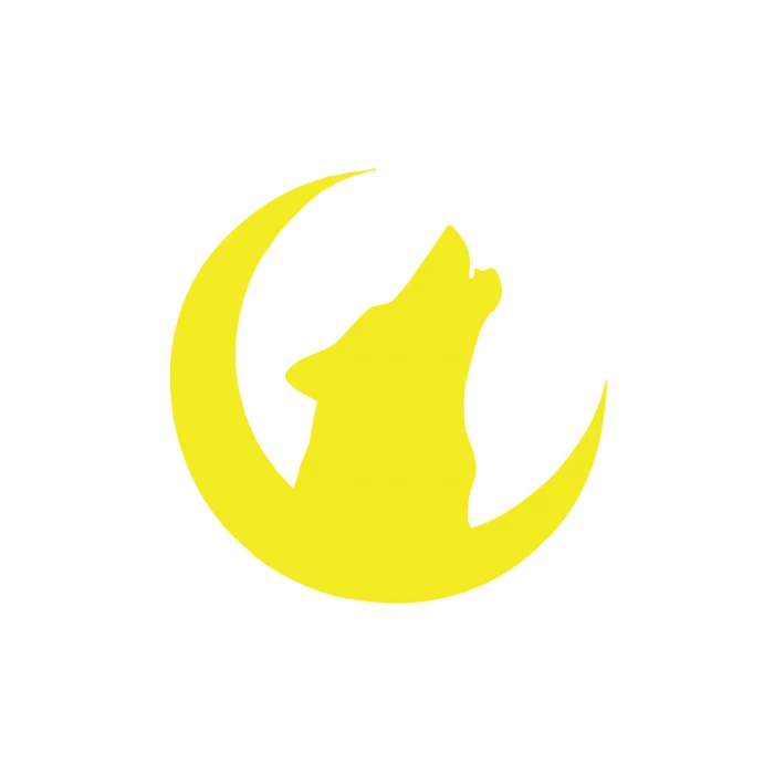 Hilal ve Bozkurt Araba Sticker 17x17 Cm Sarı