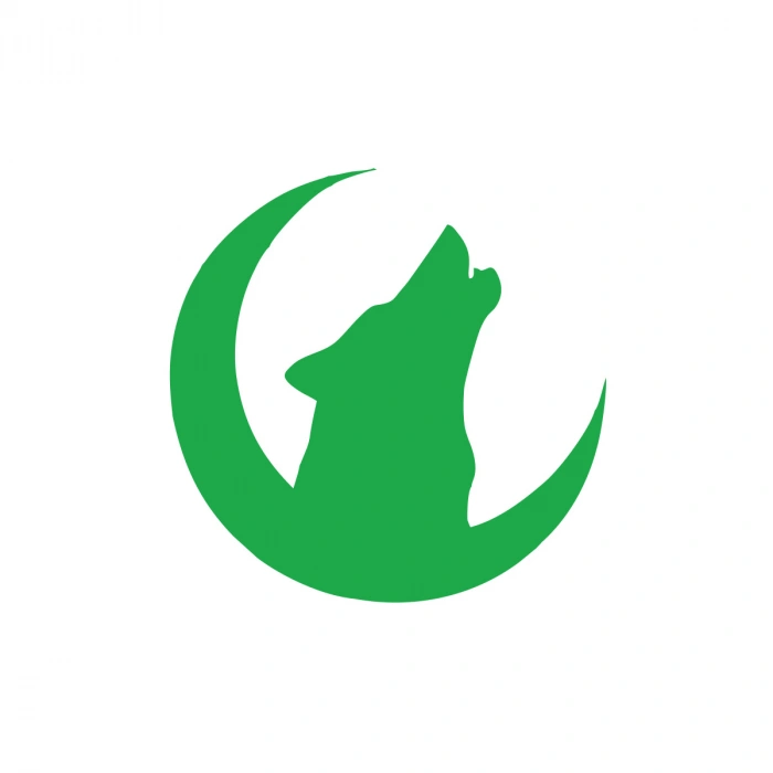 Hilal ve Bozkurt Araba Sticker 17x17 Cm Yeşil