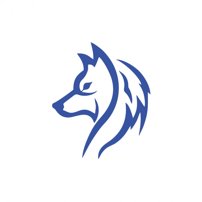 Kurt Silüet Araba Sticker 17x17 Cm Mavi