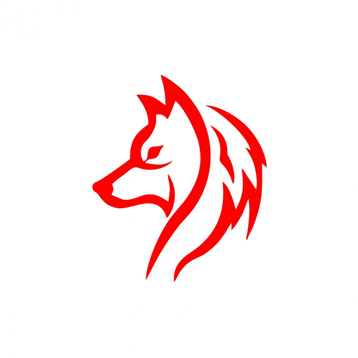 Kurt Silüet Araba Sticker 17x17 Cm Kırmızı