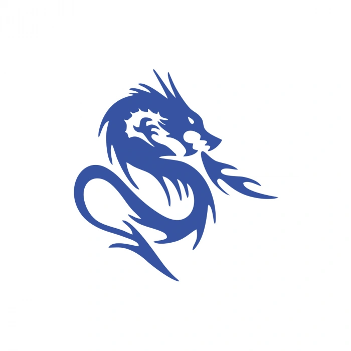 Kızgın Ejderha Araba Sticker 17x17 Cm Mavi