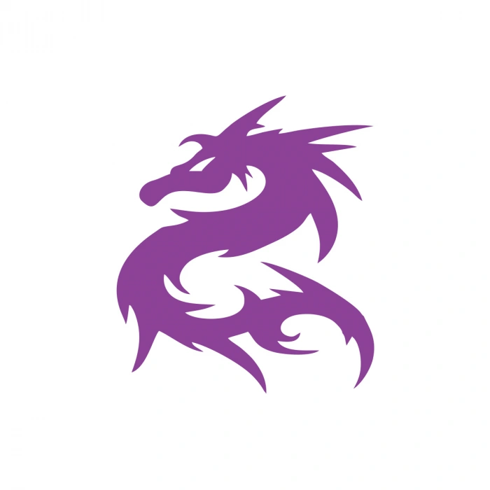 Ejderha Araba Sticker 17x17 Cm Mor