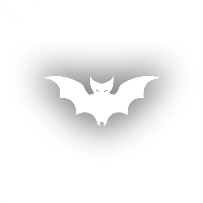 Kızgın Yarasa Araba Sticker 17x17 Cm Beyaz