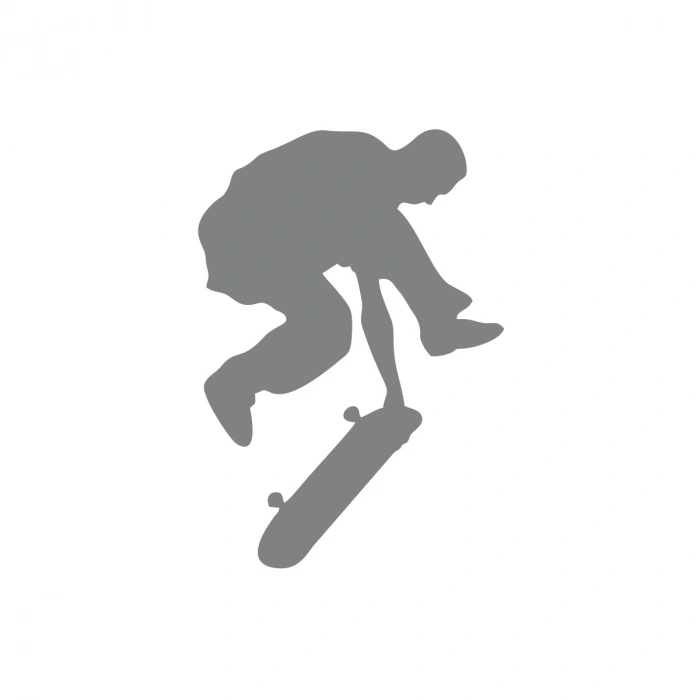 Kaykay Araba Sticker 17x17 Cm Gri