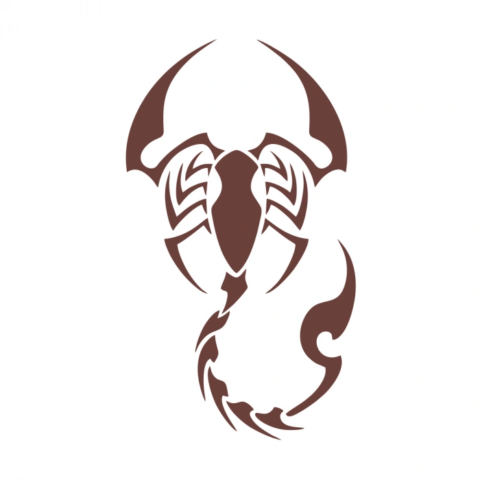 Akrep Araba Sticker 17x17 Cm Kahverengi