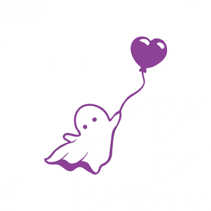 Hayalet Sitcker 17x17 Cm Mor