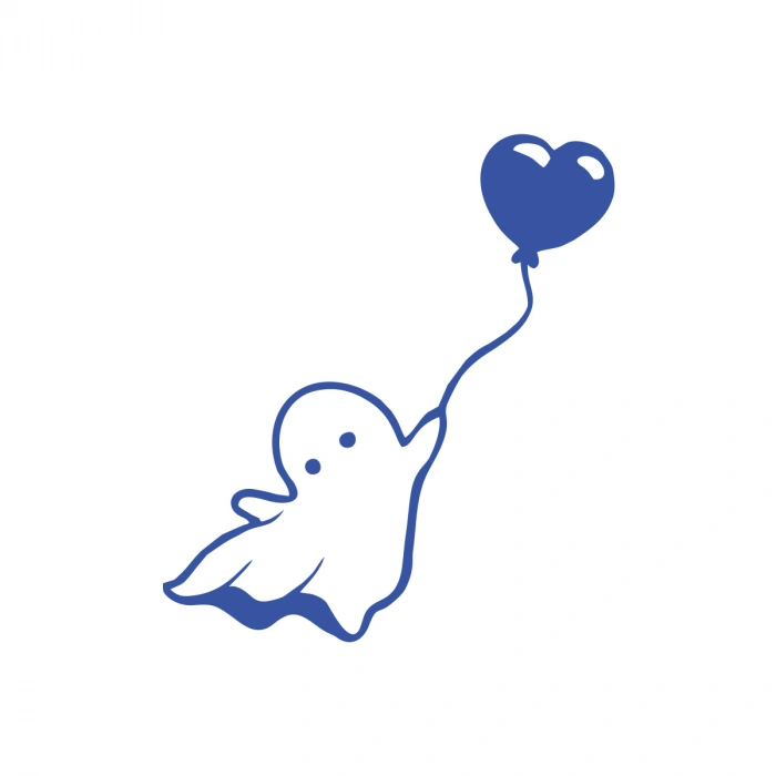 Hayalet Sitcker 17x17 Cm Mavi