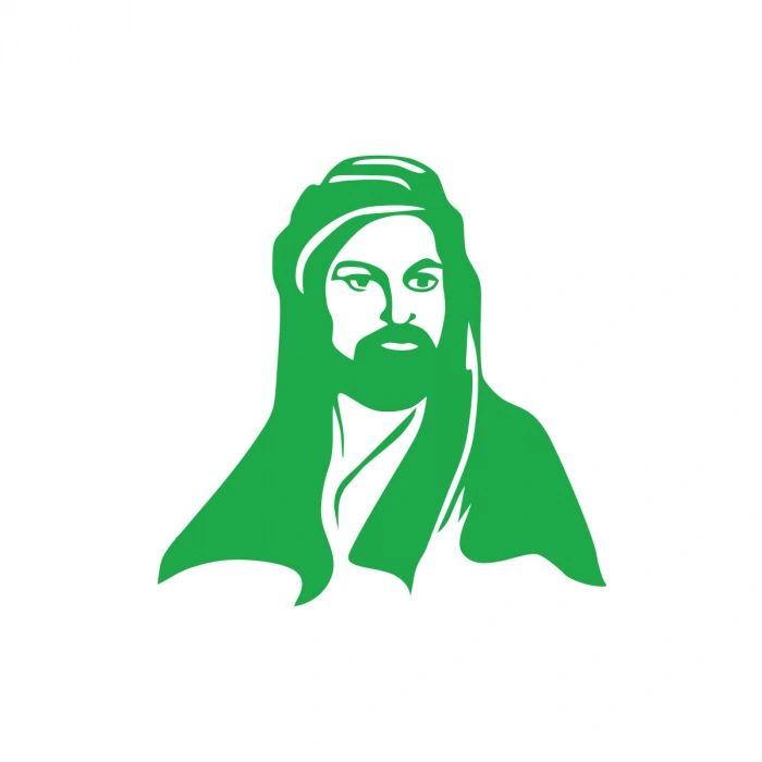 Hz.Ali Araba Sticker 17x17 Cm Yeşil