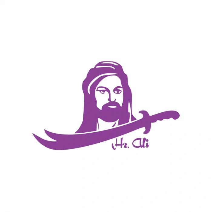 Zülfikar Hz Ali Araba Sticker 17x17 Cm Mor