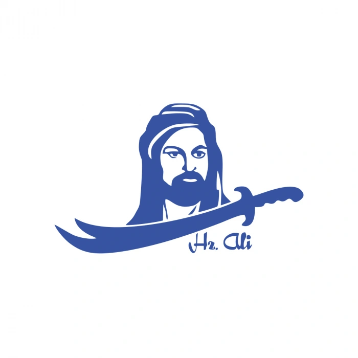 Zülfikar Hz Ali Araba Sticker 17x17 Cm Mavi