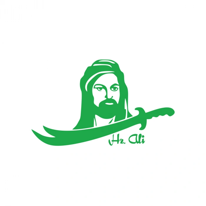 Zülfikar Hz Ali Araba Sticker 17x17 Cm Yeşil