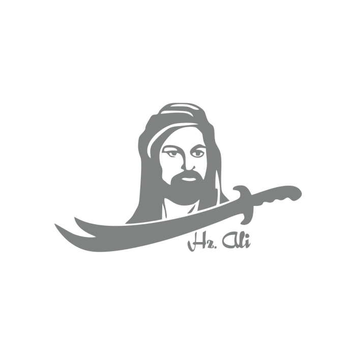 Zülfikar Hz Ali Araba Sticker 17x17 Cm Gri