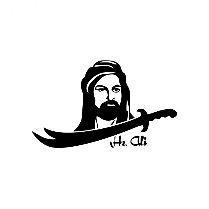 Zülfikar Hz Ali Araba Sticker 17x17 Cm Siyah