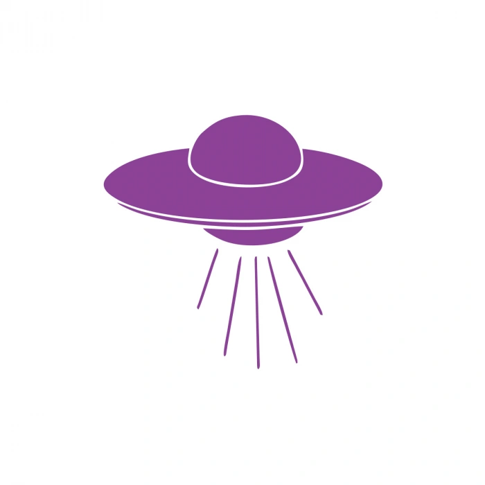 Ufo Araba Sticker 17x17 Cm Mor