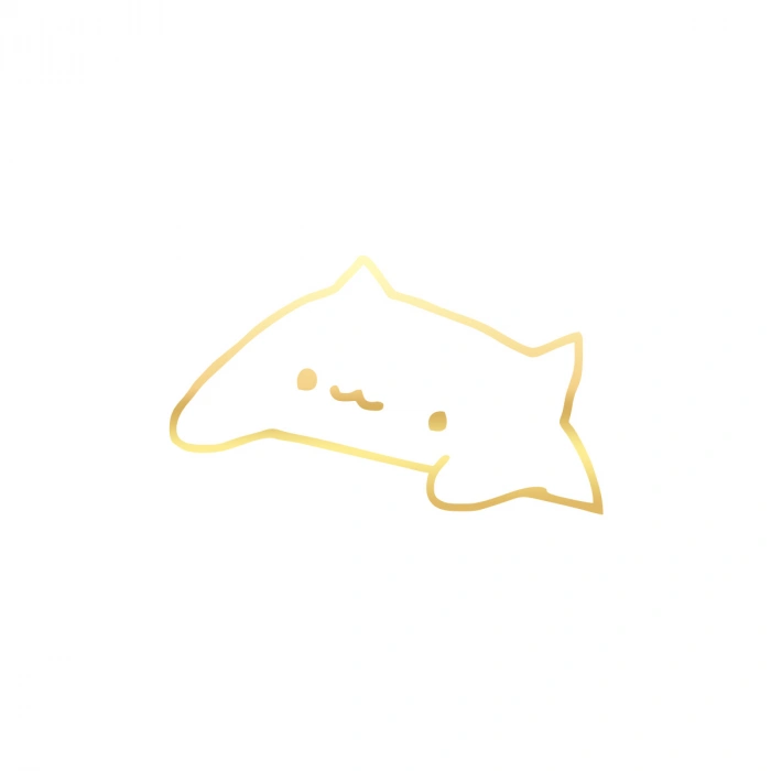 Sevimli Kedi Araba Sticker 17x17 Cm Gold