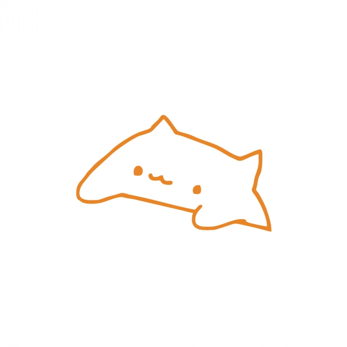 Sevimli Kedi Araba Sticker 17x17 Cm Turuncu