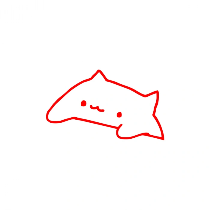 Sevimli Kedi Araba Sticker 17x17 Cm Kırmızı