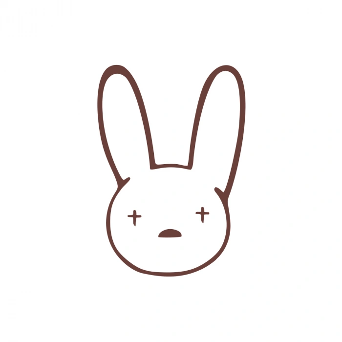 Tavşan Araba Sticker 17x17 Cm Kahverengi