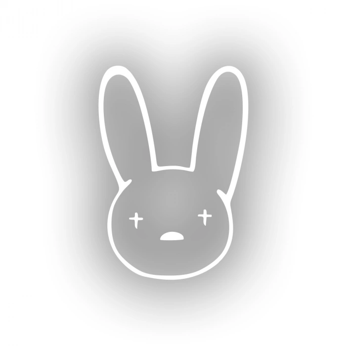 Tavşan Araba Sticker 17x17 Cm Beyaz