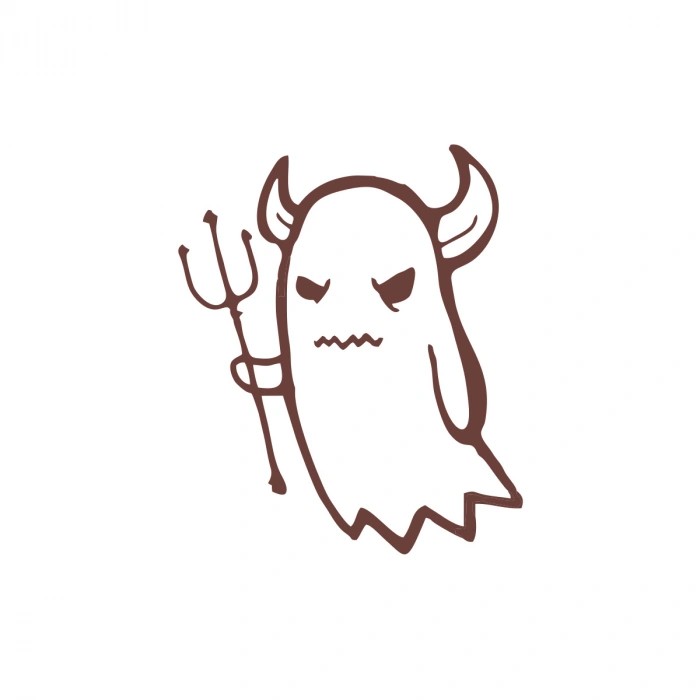 Zebani Hayalet Araba Sticker 17x17 Cm Kahverengi