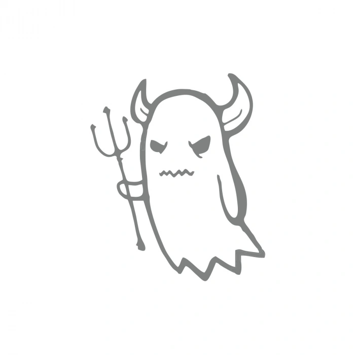 Zebani Hayalet Araba Sticker 17x17 Cm Gri