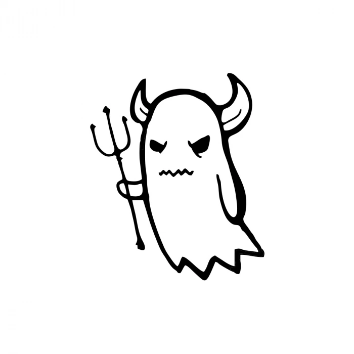 Zebani Hayalet Araba Sticker 17x17 Cm Siyah