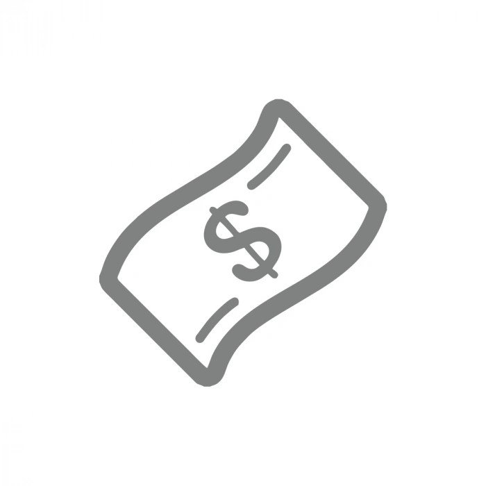 Dolar Banknot Araba Sticker 17x17 Cm Gri