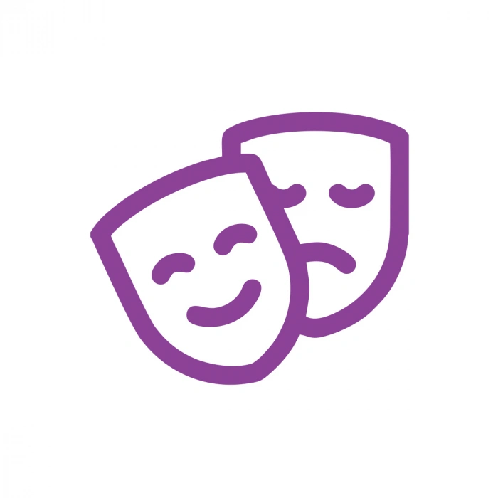 Mutlu Yüz Üzgün Yüz Araba Sticker 17x17 Cm Mor