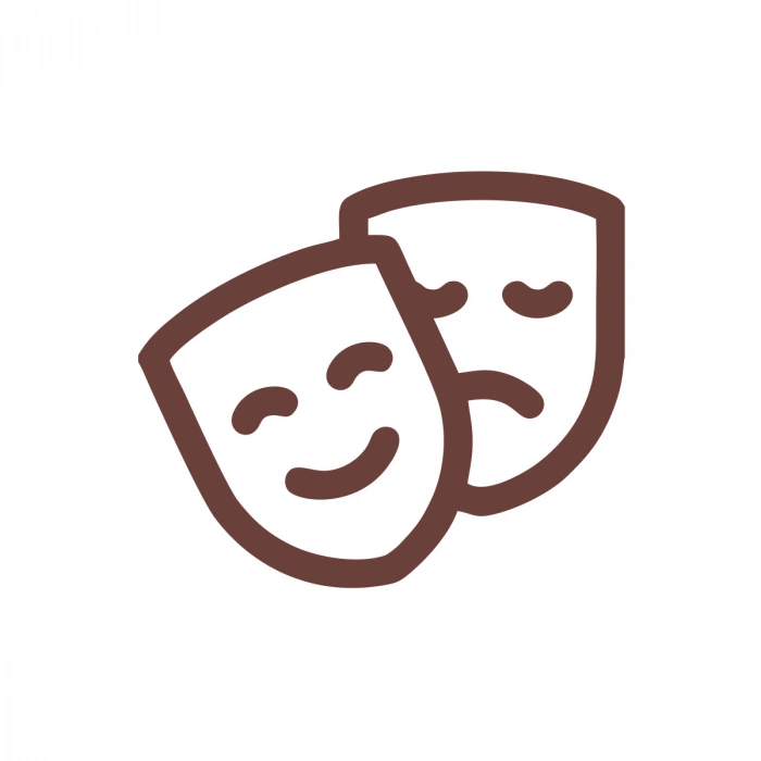 Mutlu Yüz Üzgün Yüz Araba Sticker 17x17 Cm Kahverengi