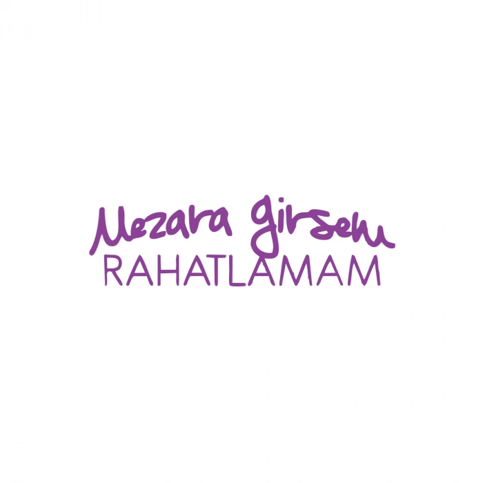 Mezara Girsem Rahatlamam Araba Sticker 17x17 Cm Mor