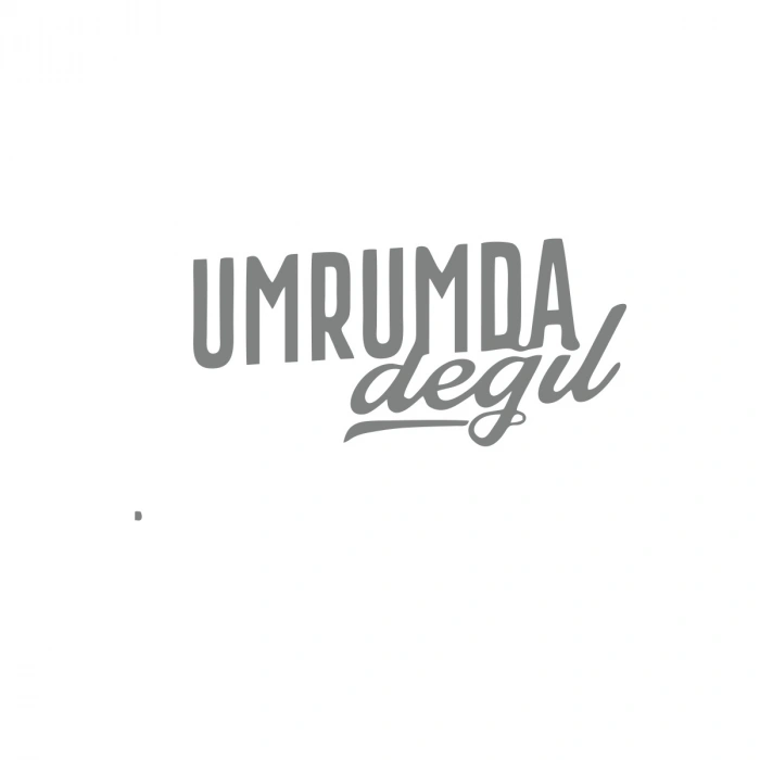 Umrumda Değil Araba Sticker 17x17 Cm Gri