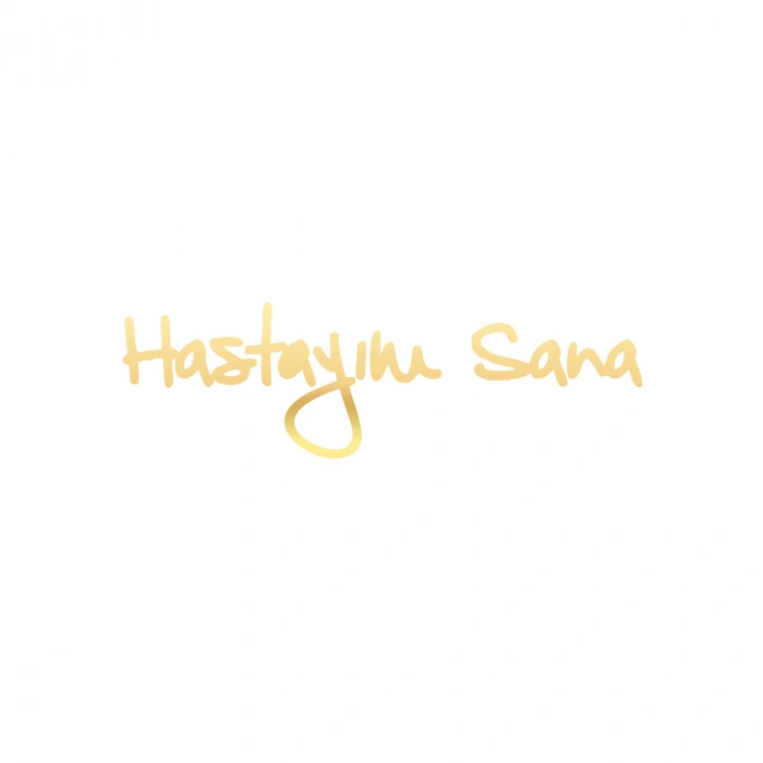 Hastayım Sana Araba Sticker 17x17 Cm Gold
